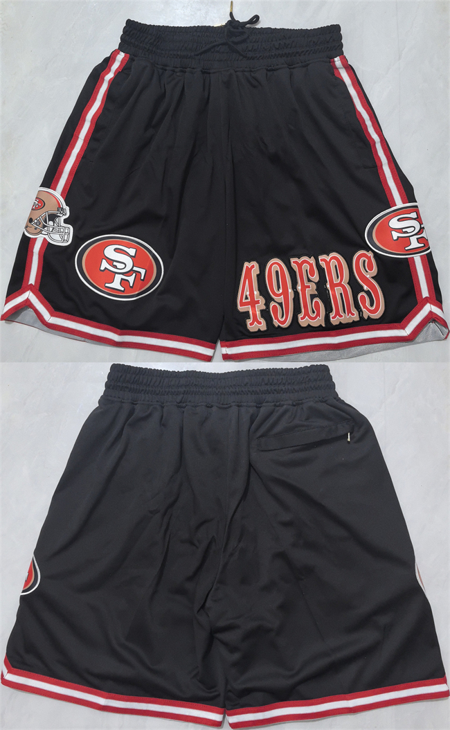 Men's Black San Francisco 49ers Shorts (Run Small)